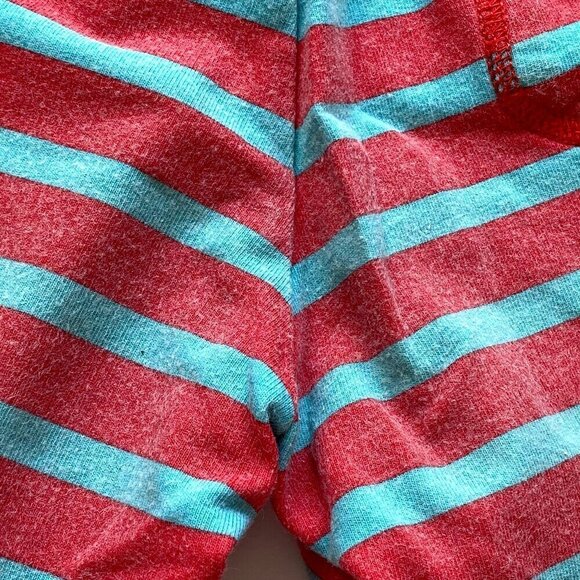 Mini Boden Girls Jersey Shorts 3" Inseam Elastic Waist Red Blue Striped Active - Picture 5 of 8